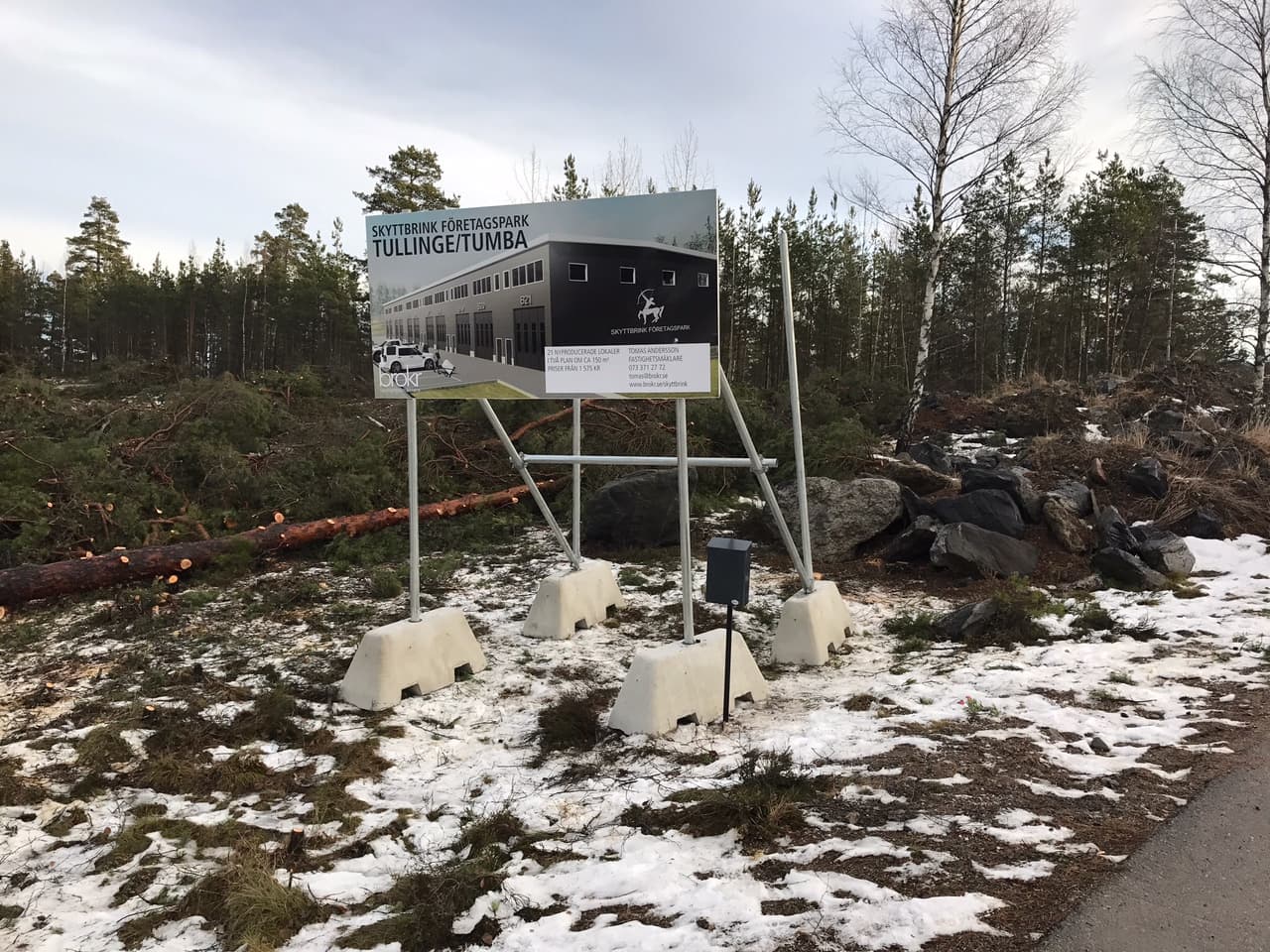 Temporär stativskylt